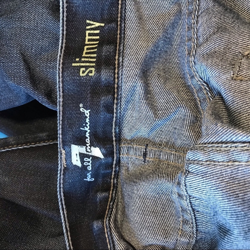 7 for all Mankind "Slimmy Jean" Dark Wash Size 34 - Picture 4 of 12